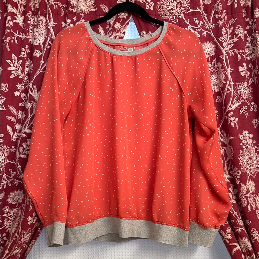 Coral Star Long Sleeve Top